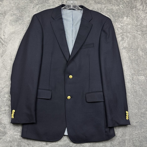 Tommy Hilfiger Other - Tommy Hilfiger Blazer Men's 40R Navy Blue Gold Crest Buttons Classic Preppy EUC
